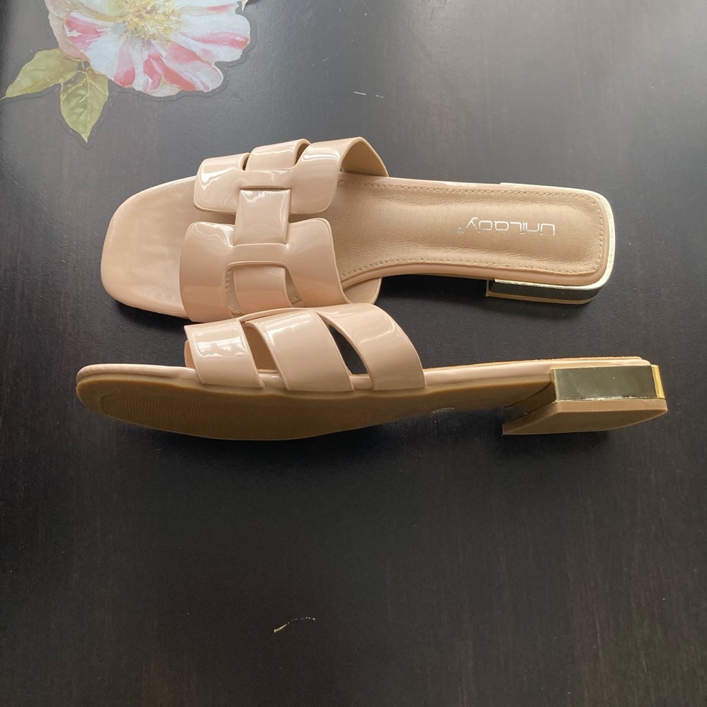 Rose gold slippers